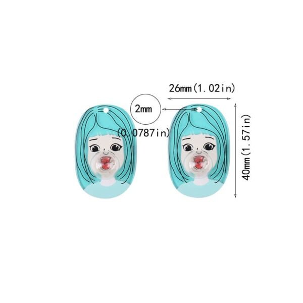 Cute girl acrylic printing charms