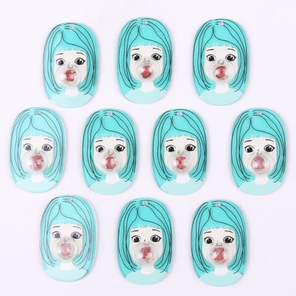 Cute girl acrylic printing charms