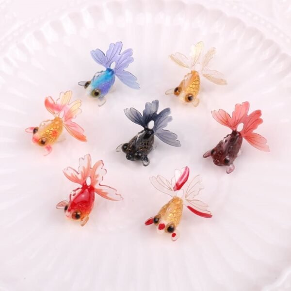 Colorful goldfish charms