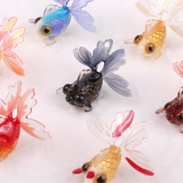 Colorful goldfish charms