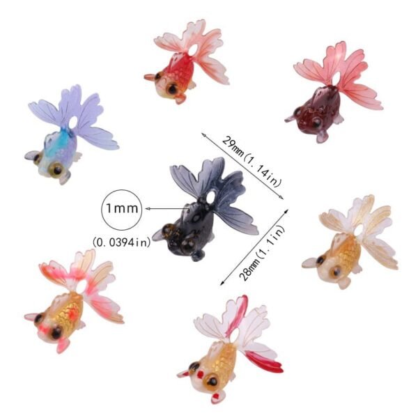 Colorful goldfish charms