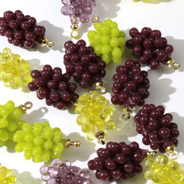 Purple Green Grape Charms