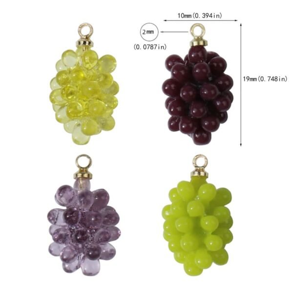 Purple Green Grape Charms