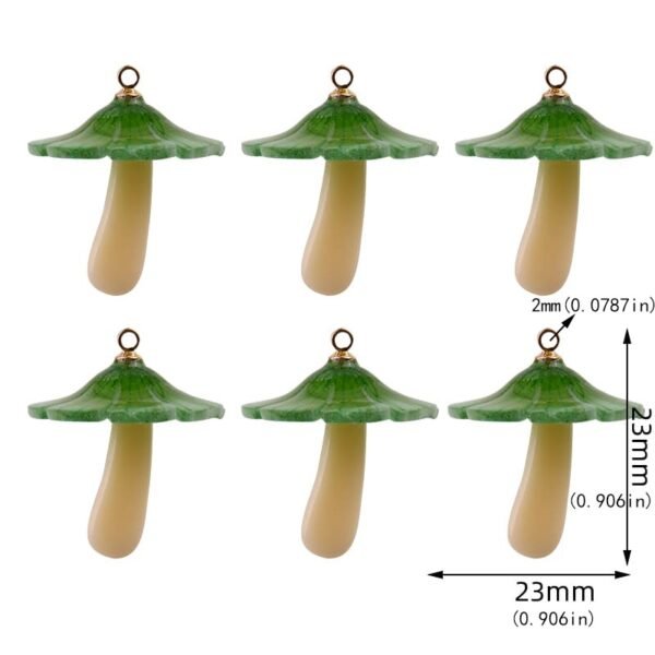 Green Mushroom Charms