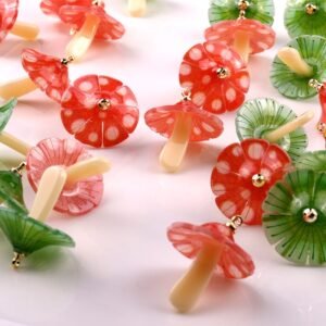 red green mushroom charms