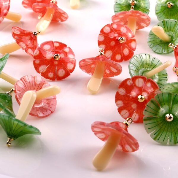 red green mushroom charms
