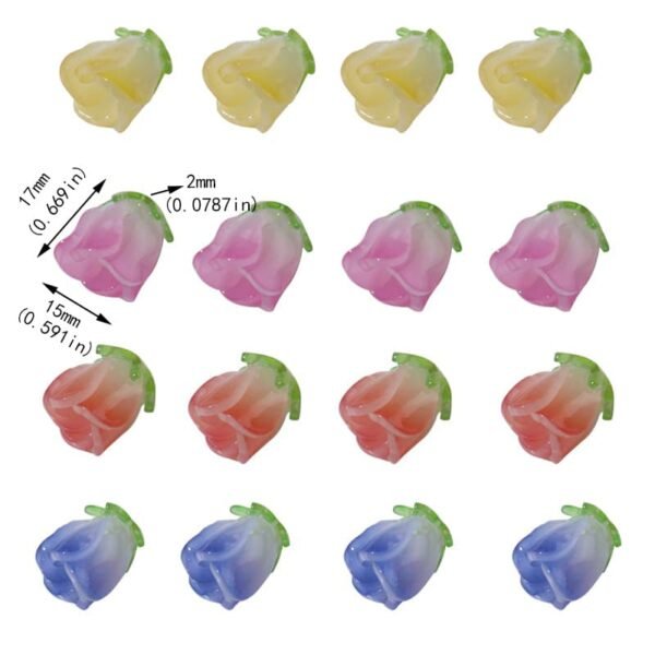 red pink yellow purple rose flowers beads