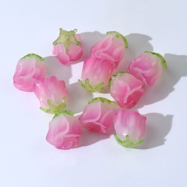 pink rose flowers beads