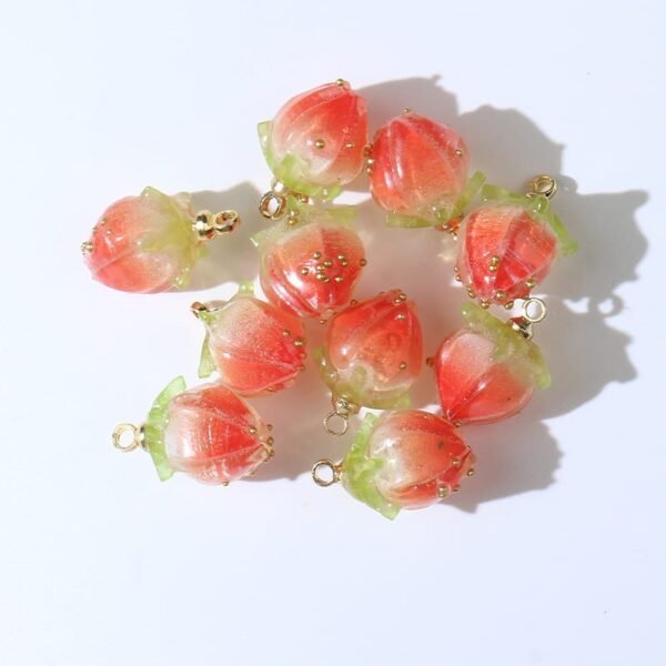 red strawberry buds charms