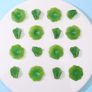 Green Lotus Leaf Beads