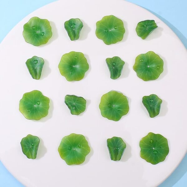 Green Lotus Leaf Beads