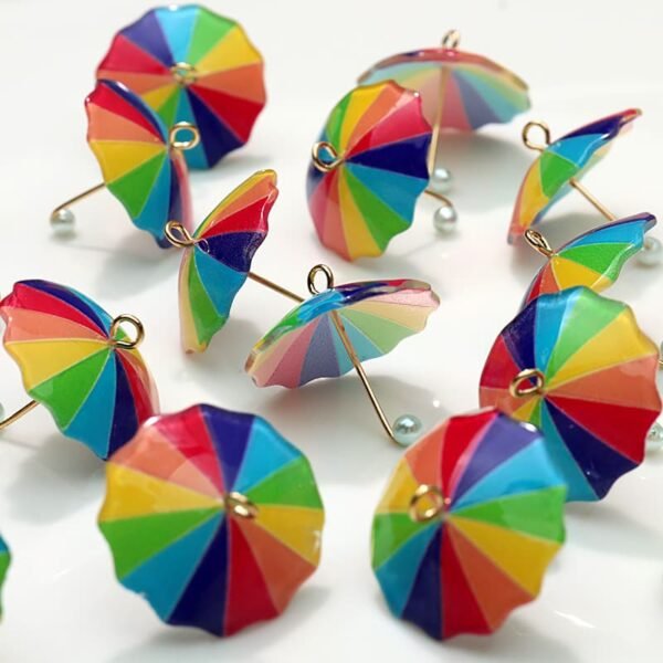 Mix Color Beauty Rainbow Umbrella Charms