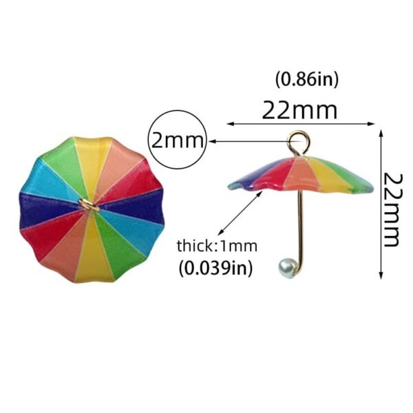 Mix Color Beauty Rainbow Umbrella Charms