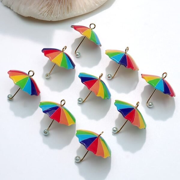 Mix Color Beauty Rainbow Umbrella Charms
