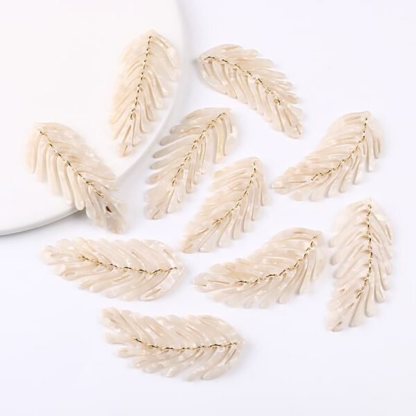 Luxury Colorful Resin Leaf Charms