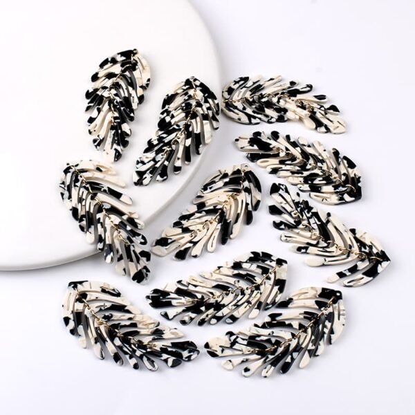 Luxury Colorful Resin Leaf Charms